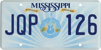 MS license plate JQP126