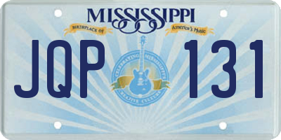 MS license plate JQP131