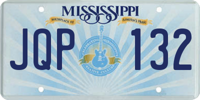 MS license plate JQP132