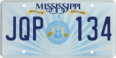MS license plate JQP134