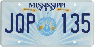 MS license plate JQP135