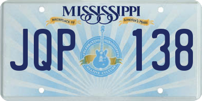 MS license plate JQP138