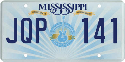 MS license plate JQP141