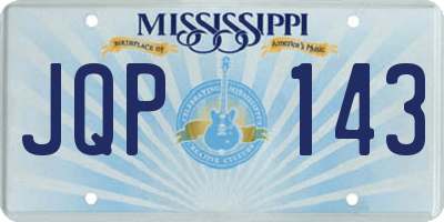 MS license plate JQP143