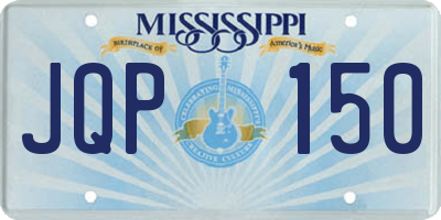 MS license plate JQP150