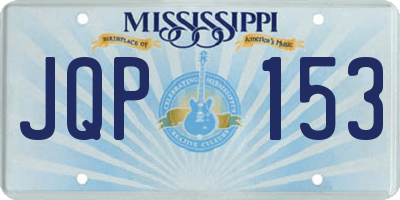 MS license plate JQP153