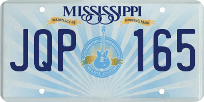 MS license plate JQP165