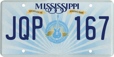 MS license plate JQP167
