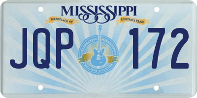 MS license plate JQP172