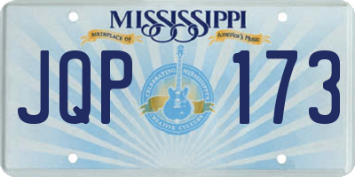 MS license plate JQP173