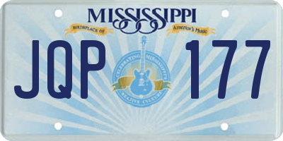 MS license plate JQP177