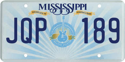 MS license plate JQP189
