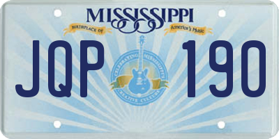 MS license plate JQP190