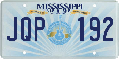 MS license plate JQP192