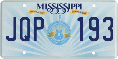 MS license plate JQP193
