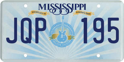 MS license plate JQP195