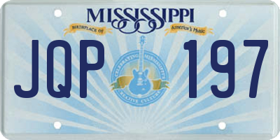 MS license plate JQP197