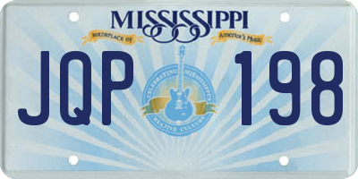 MS license plate JQP198