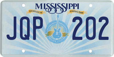MS license plate JQP202