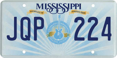 MS license plate JQP224