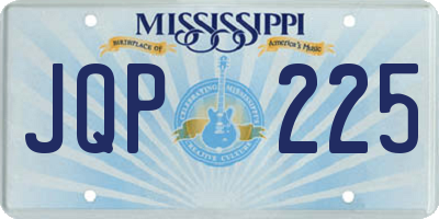 MS license plate JQP225