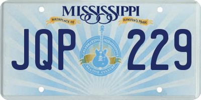 MS license plate JQP229
