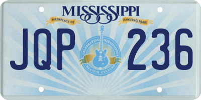 MS license plate JQP236