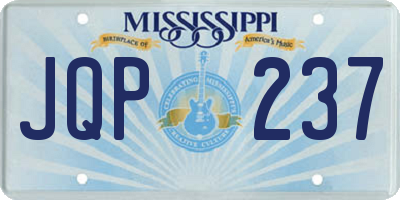 MS license plate JQP237
