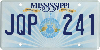 MS license plate JQP241