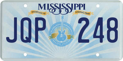 MS license plate JQP248