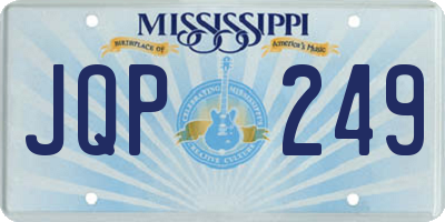 MS license plate JQP249