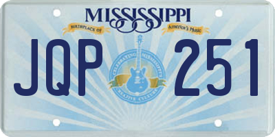 MS license plate JQP251