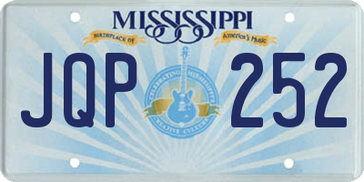 MS license plate JQP252