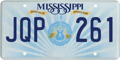 MS license plate JQP261