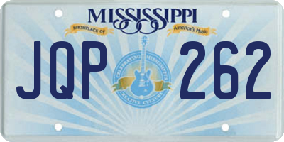MS license plate JQP262