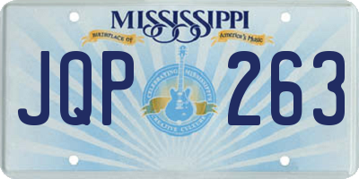 MS license plate JQP263