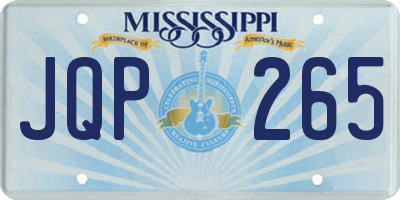 MS license plate JQP265