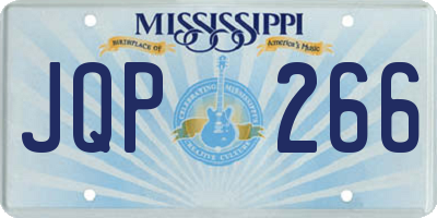 MS license plate JQP266