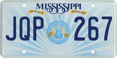 MS license plate JQP267
