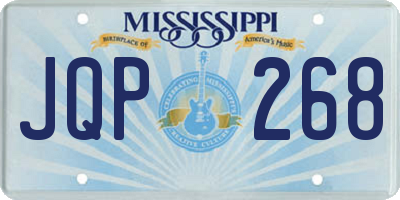 MS license plate JQP268