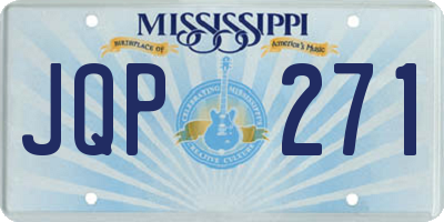 MS license plate JQP271