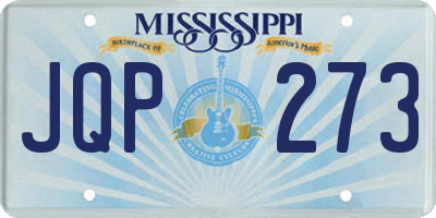 MS license plate JQP273