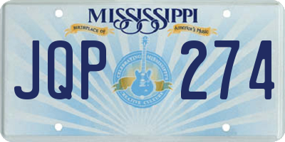 MS license plate JQP274