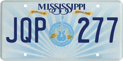 MS license plate JQP277