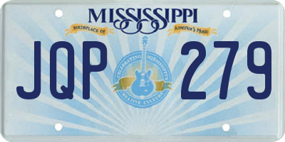 MS license plate JQP279