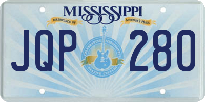 MS license plate JQP280