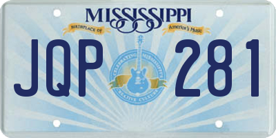 MS license plate JQP281