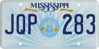 MS license plate JQP283