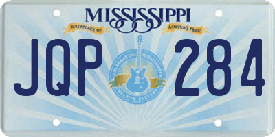 MS license plate JQP284