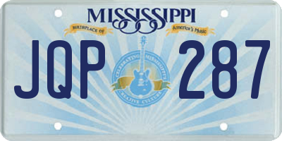 MS license plate JQP287
